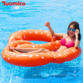 Top Quality Eco-friendly PVC  Inflatable Bread Pool Floating Water Fun Toys Pretzel Raft Mattress For Adults